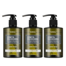 쿤달 허니 앤 마카다미아 클린 앤 퓨어 핸드워시 일랑일랑향, 3개, 258ml