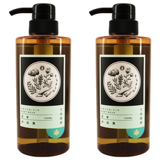 tsaio 上山採藥 艾草 沐浴露, 植萃清新 草本精華 滋潤保水 舒敏肌膚 430mL, 2瓶