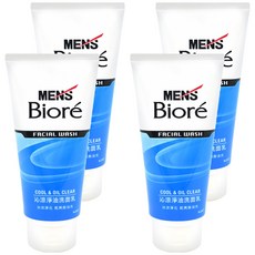 MEN's Biore 男性專用沁涼淨油洗面乳 乾爽無油光, 100g, 4件