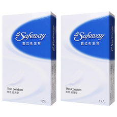 Safeway 無感超薄型衛生套, 12個, 2盒