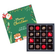 카카오리퍼블릭 크리스마스 에디션 넛티플레져 수제초콜릿 4종 x 3p + 2종 x 2p 세트 160g, 1세트
