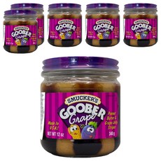 스머커즈 구버 포도 땅콩버터, 6개, 340g