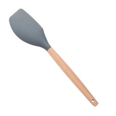 矽膠廚具刮刀 食品級矽膠材質 木頭手柄, 1組