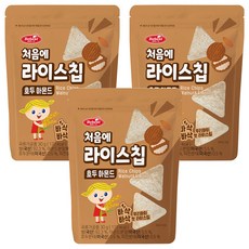 Bebest 三角米脆片, 核桃&杏仁口味, 30g, 3包