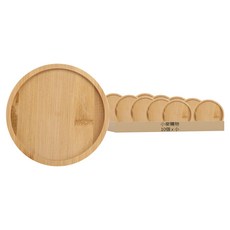 小麥購物 竹木杯墊, G133, 小, 10個