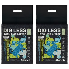 Maoch 喵趣 碳淨茶酚消臭豆腐貓砂 1.5mm 2包 7L 天然豆腐砂 強效除臭, 2.8kg, 炭淨茶酚