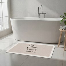 MF商店 可愛可水洗不易碎加厚日常時光防滑珪藻土地墊, A款