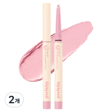 lilybyred Smiley 眼部暈染棒, 2個, 霧面02 清純粉紅