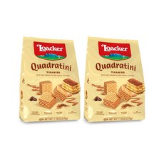 Loacker 萊佳哈斯 方角哈斯餅 提拉米蘇口味, 220g, 2包