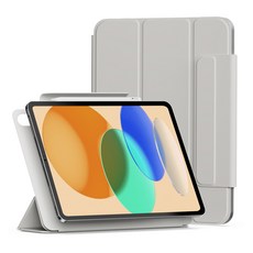 신지모루 마그네틱 폴리오 펜슬 커버 태블릿PC 케이스, 웜 그레이, 1개 웜 그레이, 1개