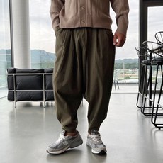 머시따 남성용 매니쉬 와이드핏 코튼 배기 팬츠