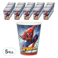 마블 스파이더맨 오리지널 종이 파티컵 290ml, 25개입, 5박스