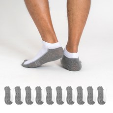 에이원패션 남성용 실속형 투칼라 스니커즈 양말 10켤레