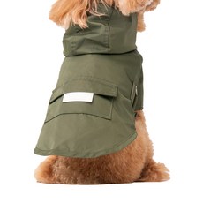 PEHOM 可調節式排釦防潑水雨衣(墨綠)m,1入