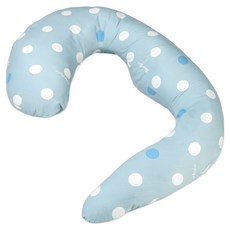 Fuddo 福朵 孕婦側睡舒眠枕, 孕前孕後一次滿足, 布套可拆洗, 舒緩腰脊下肢壓力, 藍綠點