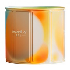 mAndLA 漫多拉 折疊收納免安裝泡澡桶, 幻彩藍橙, 1個