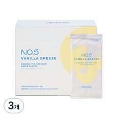 DIBAMBI The Premium 頂級烘衣紙 衣物柔軟精 5號香草微風 正品, 3個, 40入