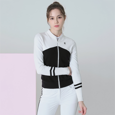 Cleveland GOLF 女式高爾夫 Intasha 拼色披肩領全拉鍊針織開衫 CGKWKJ1057