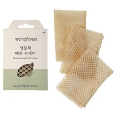 Mama Forest PLA可生物降解網狀洗滌器, 1個, 3入