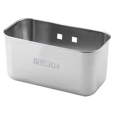 304不鏽鋼多功能長方瀝水籃 水槽瀝水架 過濾食物殘渣 清洗果蔬 收納廚房小用品, 19 x 9 x 10cm, 1個