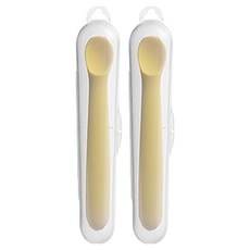 樂扣樂扣 Little Love 矽膠副食品湯匙 黃色 2入組, 2個