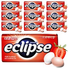 이클립스 스트로베리향 캔디, 34g, 10개