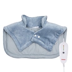 Sunlus 三樂事 肩頸熱敷柔毛墊 SP1213 50 x 50cm, MHP1010, 藍灰色