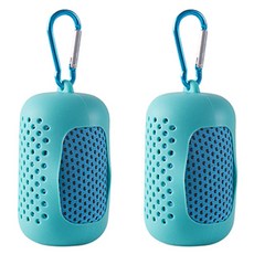 Hensen 便攜式運動輕薄毛巾, 2個, 天空藍