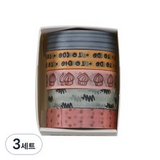 Ggogga 手帳裝飾紙膠帶 5入, 3套, 06