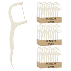 奈森克林扁線牙線棒 - 200支, 3包
