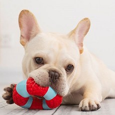 KEYMING 狗狗乳膠甜甜圈玩具, 紅色, 1個