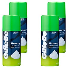 질레트 정품 포오미 레몬라임 쉐이빙폼, 175g, 4개