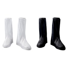 투데이리빙 롱 부츠 집업 신발 방수 커버 2종 세트 M R99811B, 화이트, 블랙, 1세트