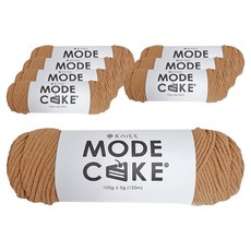 니뜨 모드케이크 뜨개실 100g, 8개, 베이지브라운