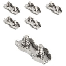 不鏽鋼雙線夾 4mm, 6個