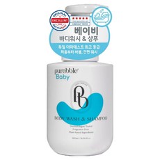 Purebble 嬰幼兒用泡沫多合一沐浴洗髮露, 1個, 500ml