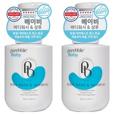 Purebble 嬰幼兒用泡沫多合一沐浴洗髮露, 2個, 500ml