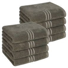 기라로쉬 트리블라인보더 호텔수건 180g 30수 면사, 카키, 8개