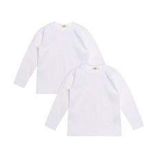 URAVI 孩童圓領素色長袖T恤 2入