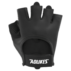 AOLIKES 奧力克斯 重訓健身防滑透氣矽膠手套, 黑色, 1個