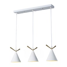 Honey Comb 北歐風簡約餐廳吊燈 三頭設計 時尚 餐廳照明首選, 1入, 白色