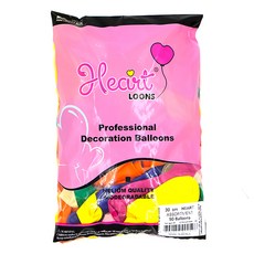 NEOTEX 愛心氣球 30cm 50入, 標準綜合款, 1個