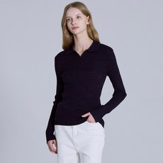 BASIC HOUSE 女款翻領長袖毛衣 LYKT7203