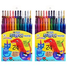 GLOBE CHEMICAL 透明色鉛筆, 24 種顏色, 2個