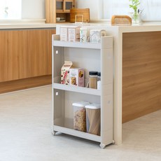 STORYG 纖巧3層移動式推車, 1個, 灰色