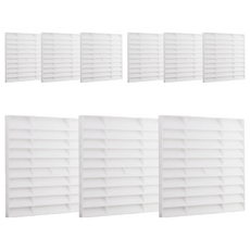ADDLIFE 安全窗通風百葉窗 5p, 9個, 白色