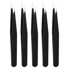 高級睫毛鑷子, 5個, 一字型