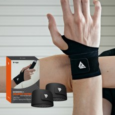 테이핑테크 ST 손목보호대 2p, 2개, 블랙