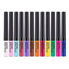 AHOYE 12色防水持久眼線液套裝 多色眼線筆 打造百變眼妝, p01_05243410, 1組