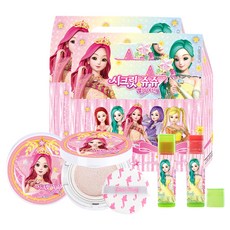 Secret Jouju 星星女神兒童彩妝套組, Daily Sun Pact + Lip Balm Synth Red + 購物袋, 2組